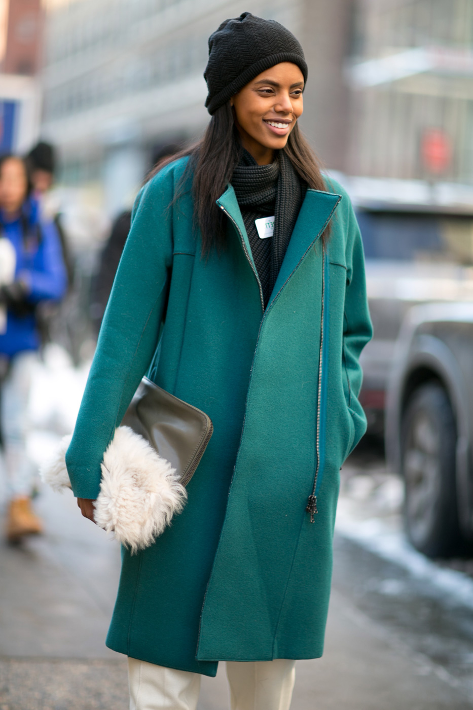 Models in casual clothes.