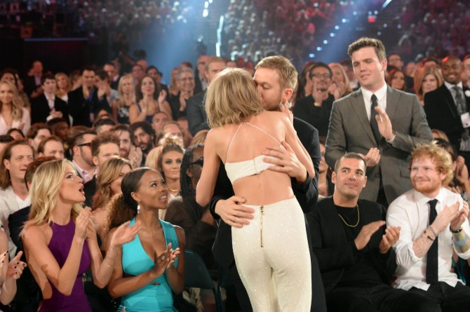 Taylor Swift and Calvin Harris Hug at the 2015 Billboard Music Awards