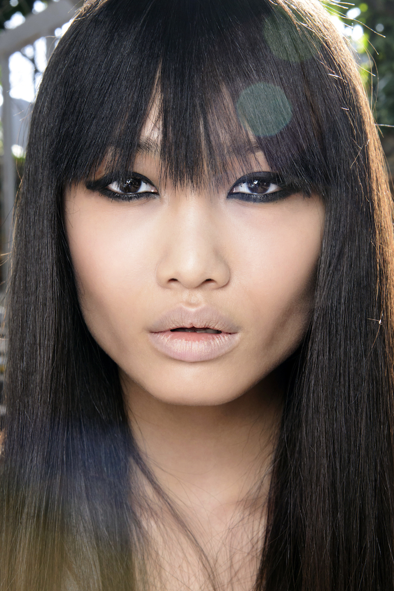 asian girl with long bangs