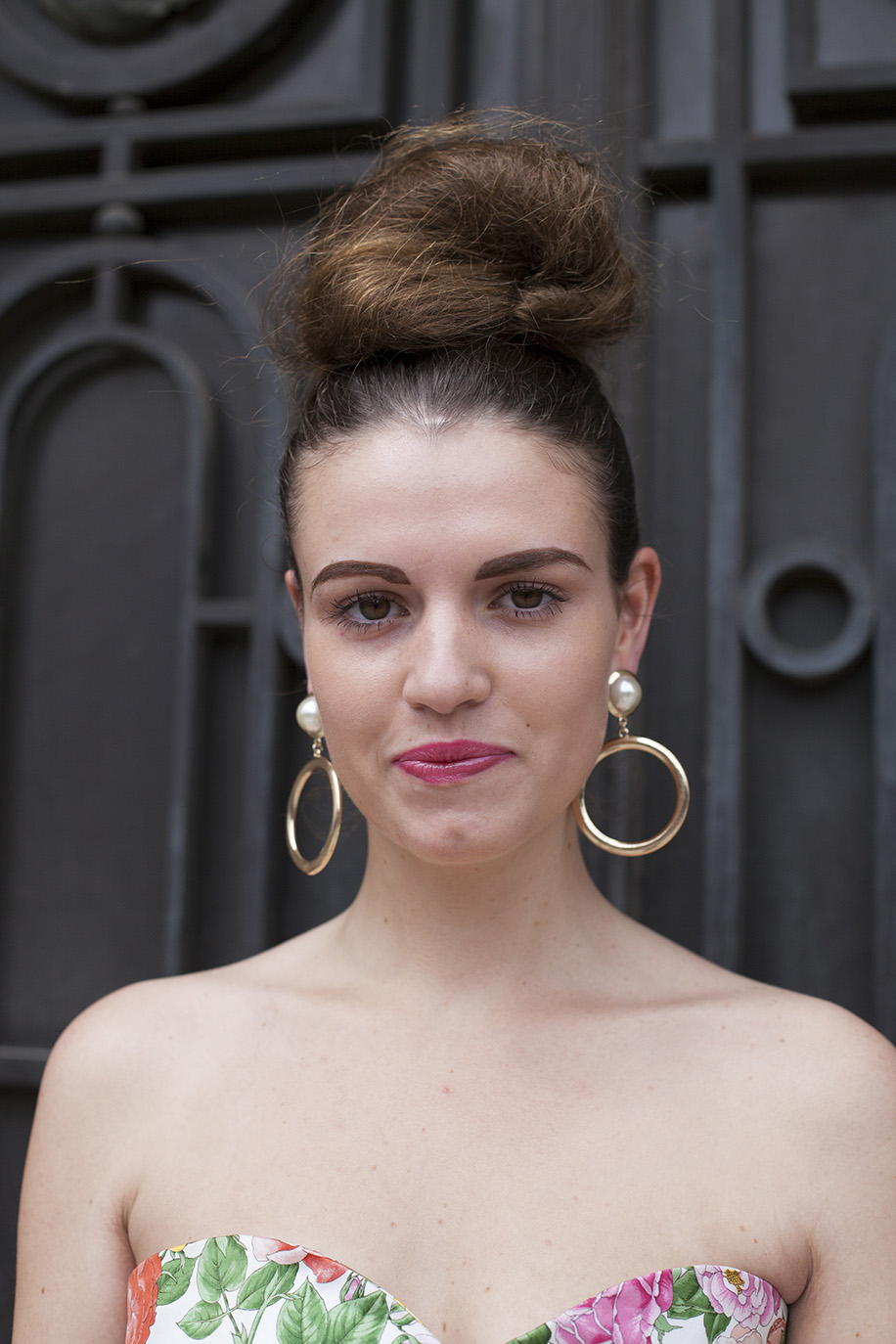 michelle verpuggi high bun