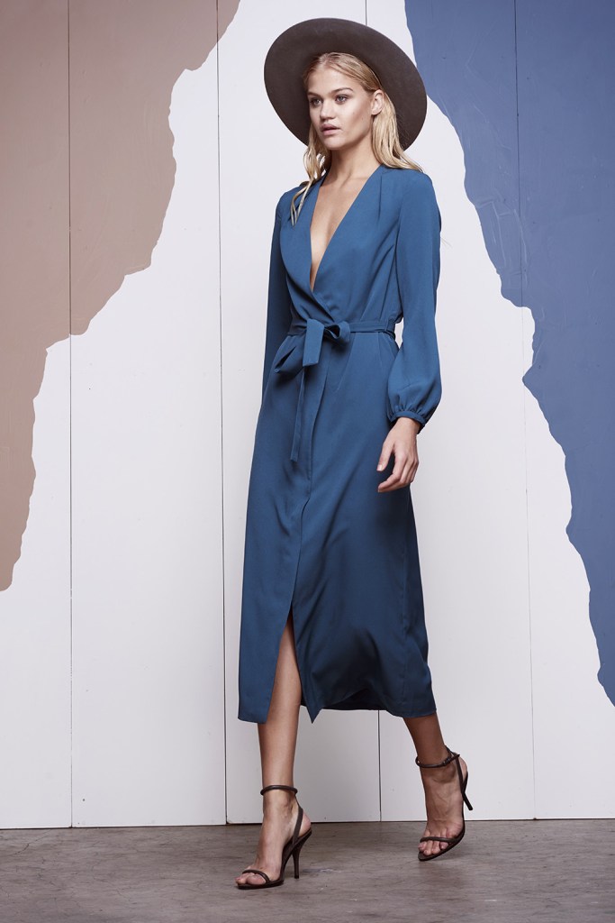 long wrap dress