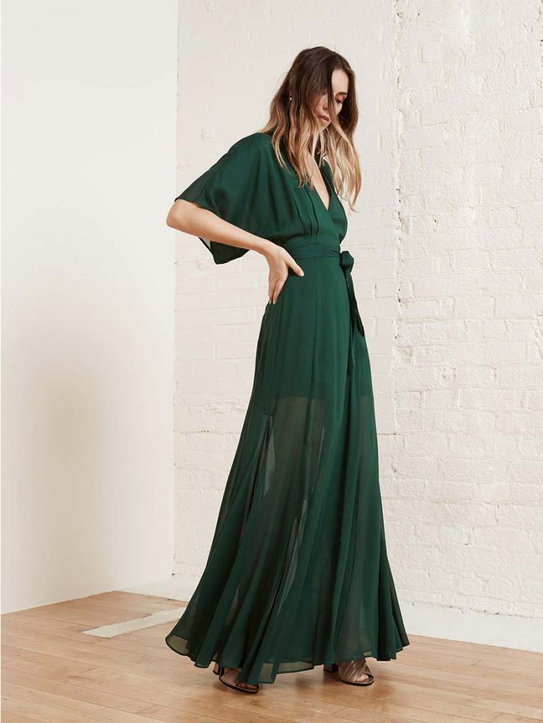 long wrap dress