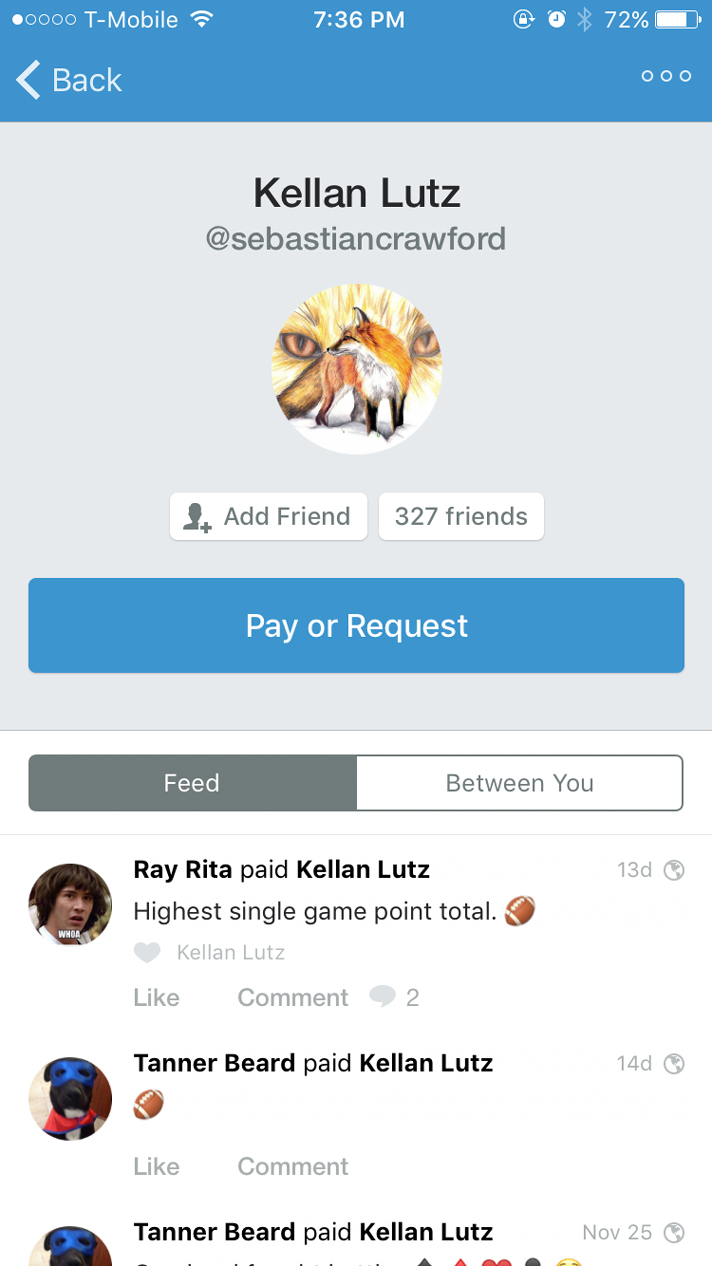 celebrities on venmo