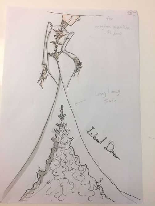 Meghan Markle Wedding Dress Sketch