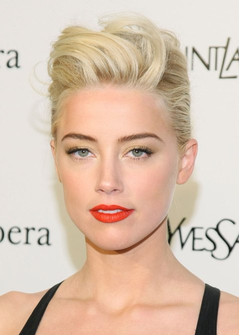 STYLECASTER | Celebrity Pompadours | Amber Heard