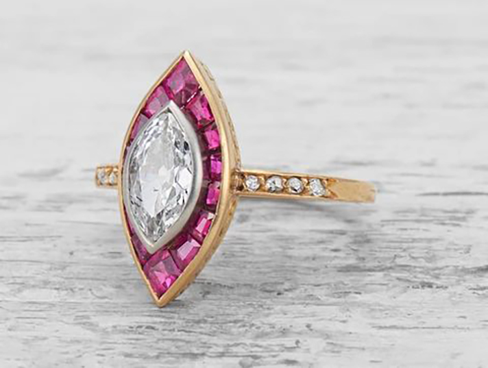 STYLECASTER | 57 Art Deco Engagement Rings So Stunning They Belong in Museums