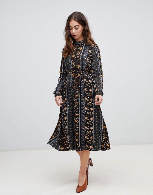 Vero Moda Mix And Match Print Midi Dress ASOS