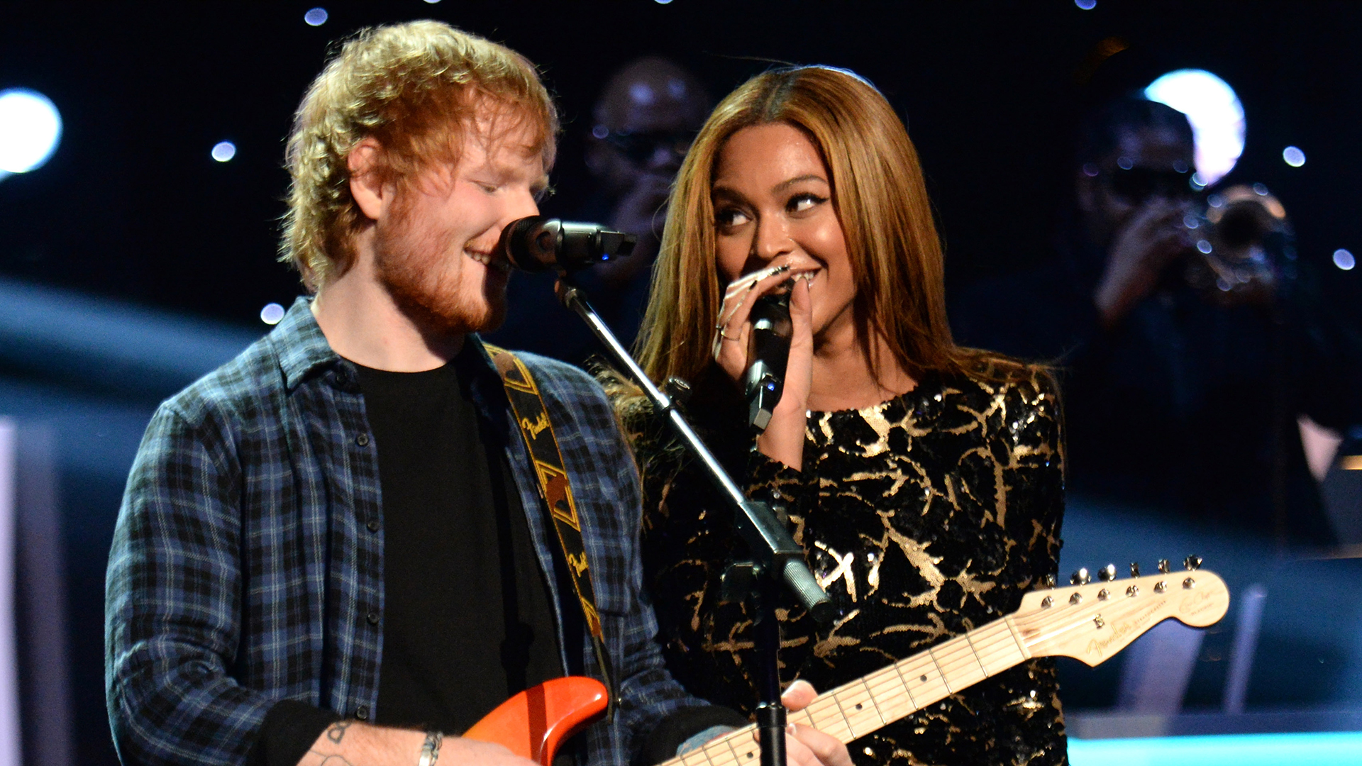 Beyonce and Ed Sheeran