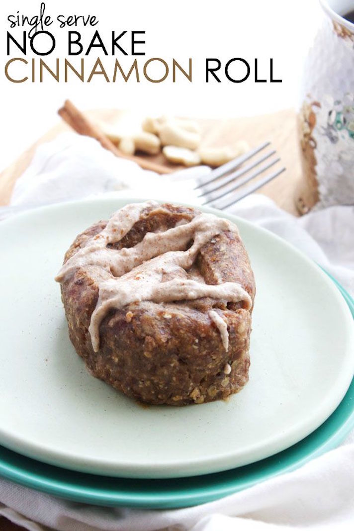 STYLECASTER | 17 Easy Single-Serve Desserts for Nights You Need a Little Something | No-Bake Cinnamon Roll