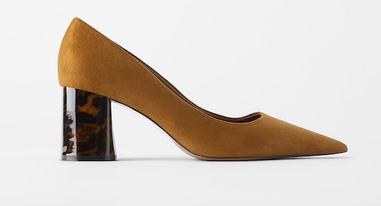 Zara Tortoiseshell and Dark Yellow Heels