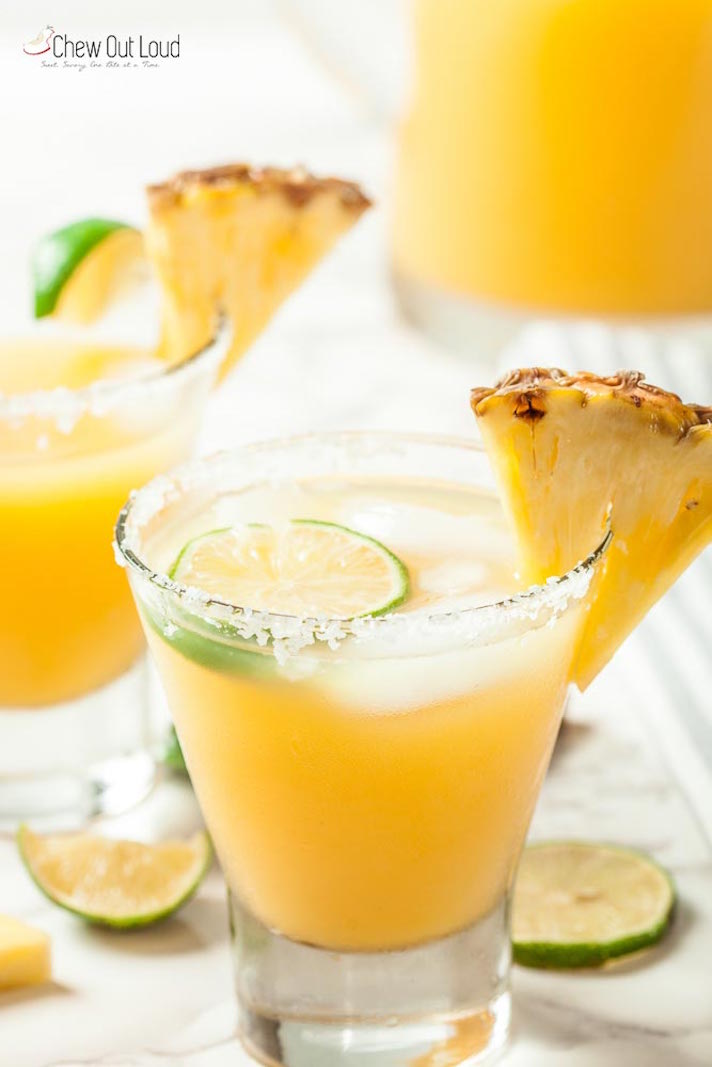 STYLECASTER | 17 Big-Batch Margarita Recipes So Good You'll Be Tempted to Whip 'Em Up Every Day This Summer | Big-Batch Pineapple Margaritas