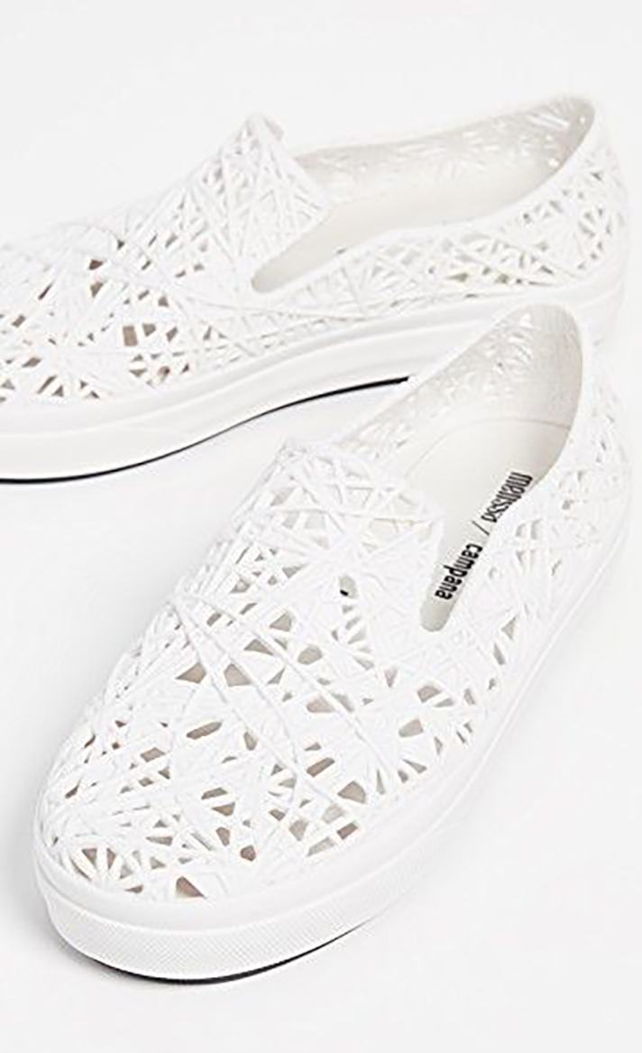 STYLECASTER | Dainty White Sneakers You Could Definitely Wear Under Your Bridal Gown