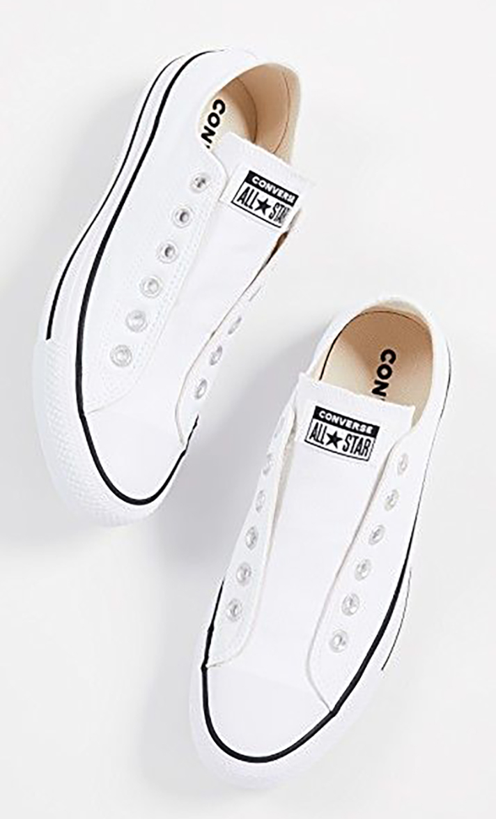 STYLECASTER | Dainty White Sneakers You Could Definitely Wear Under Your Bridal Gown