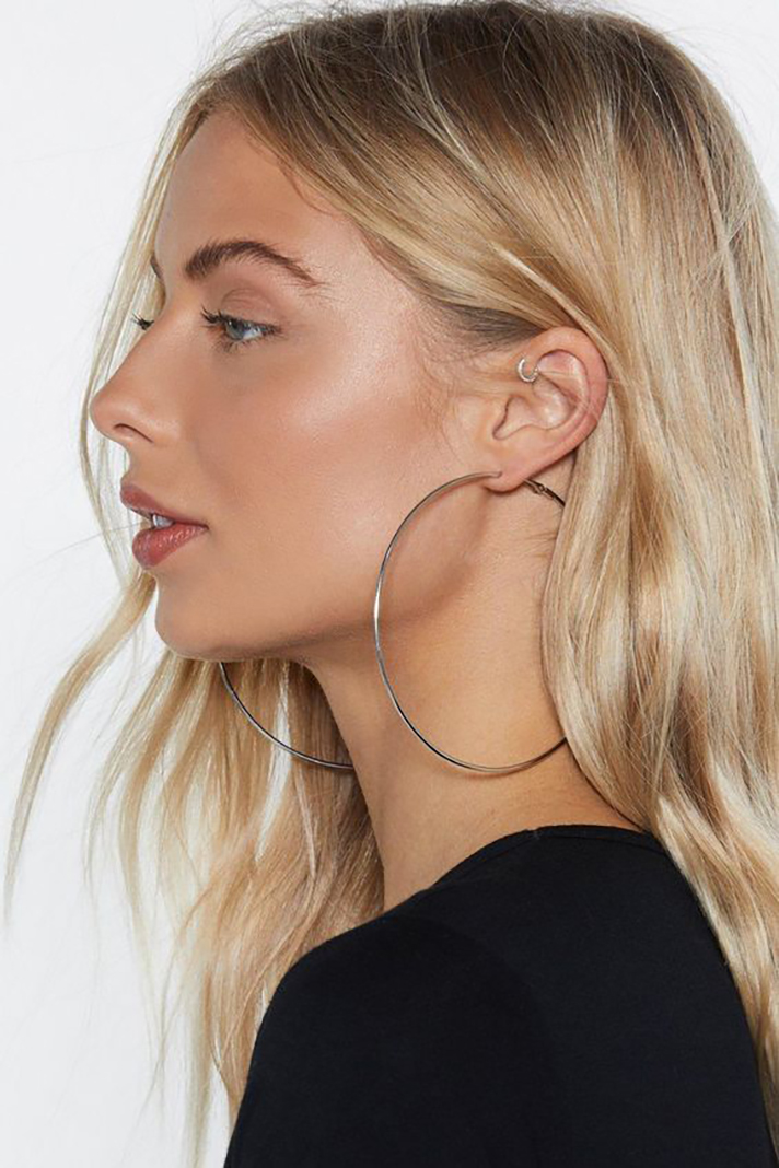 STYLECASTER | Hoop Earrings So Truly Massive You Could Probably Fit Your Head Through Them