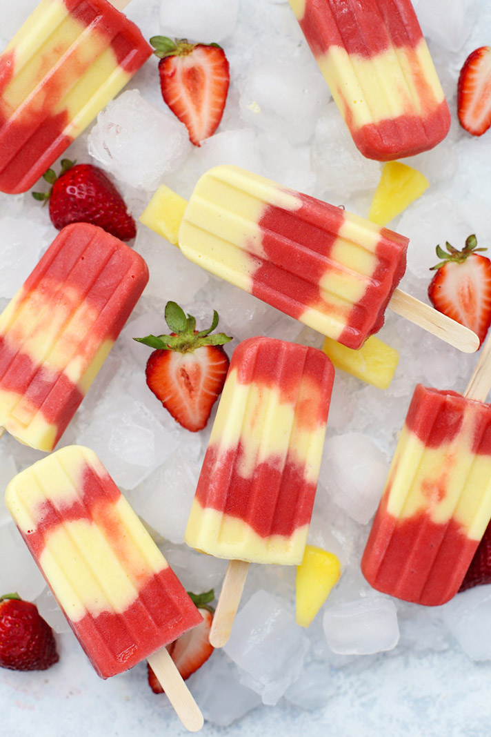 STYLECASTER | 17 DIY Popsicles To Make With All That Summer Fruit | Lava Flow Popsicles