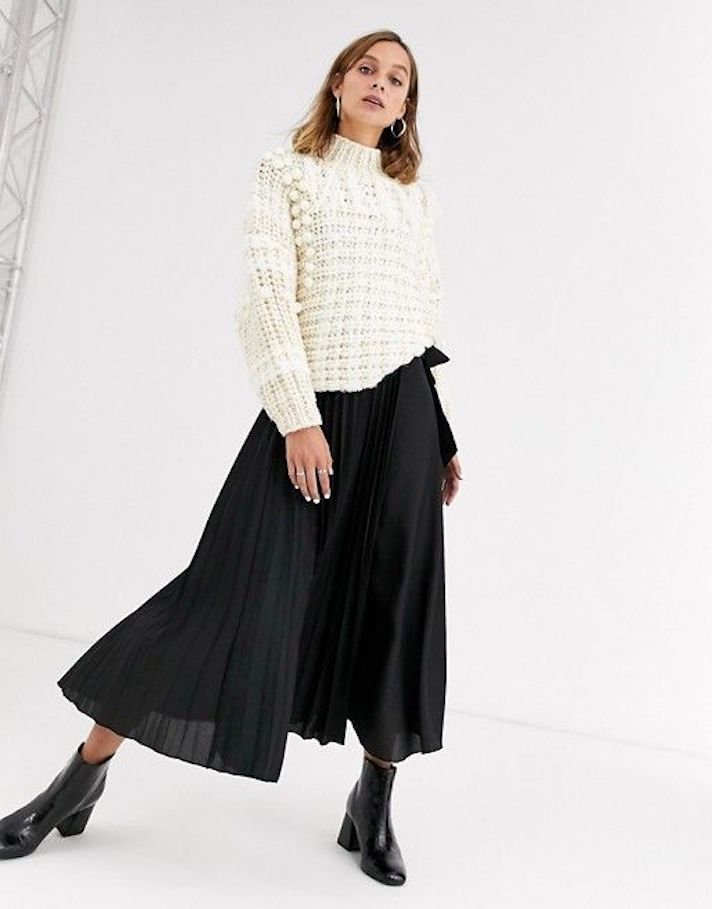 STYLECASTER | Long Pleated Skirts for Fall 2019