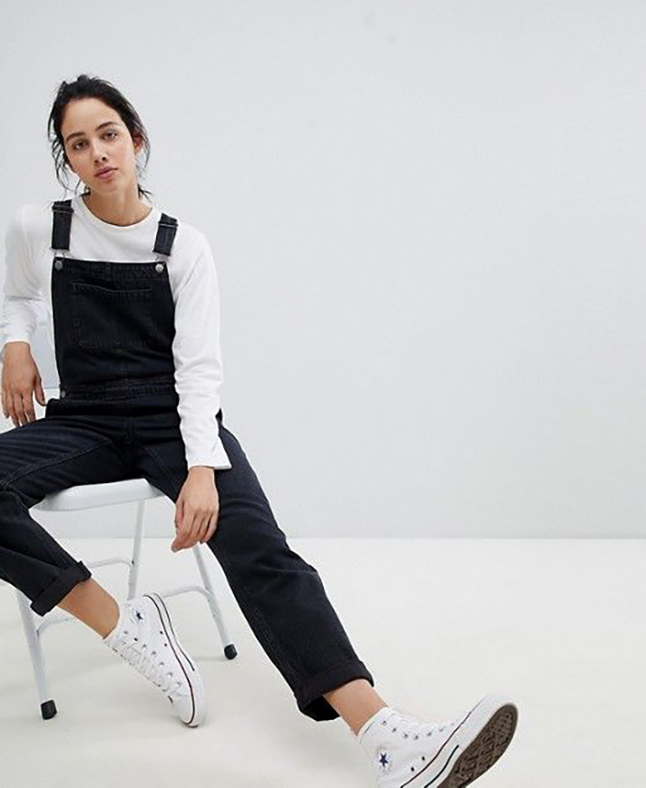 STYLECASTER | Long Denim Overalls Are a Romantic Addition to Any Fall Wardrobe