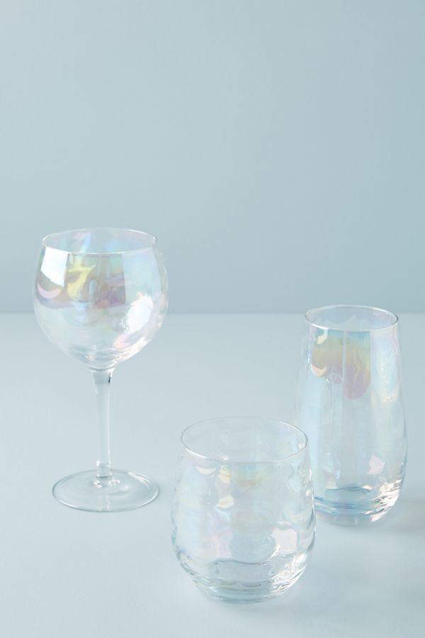 Irridescent wine glasses anthropologie