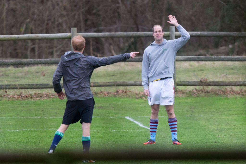 Prince Harry, Prince William Football