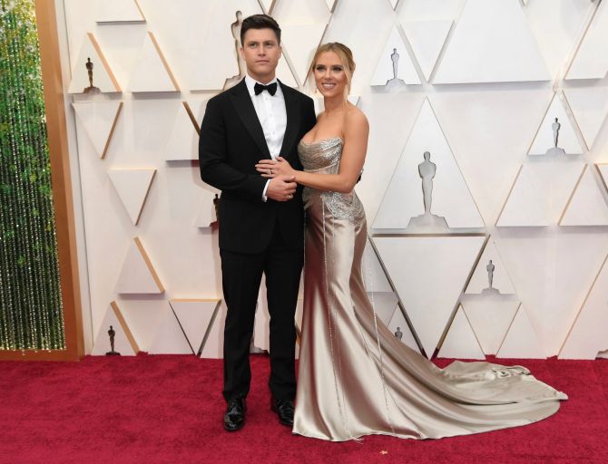 Colin Jost & Scarlett Johansson Oscars 2020 9