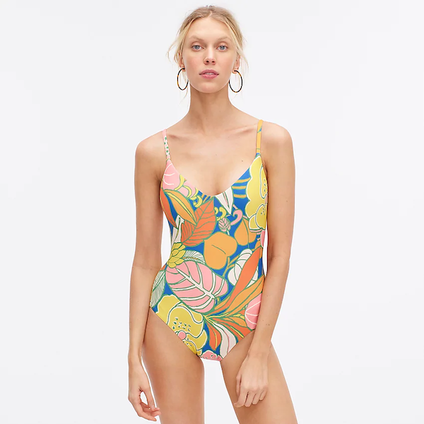STYLECASTER | J.Crew Spring Sale | floral swimsuit