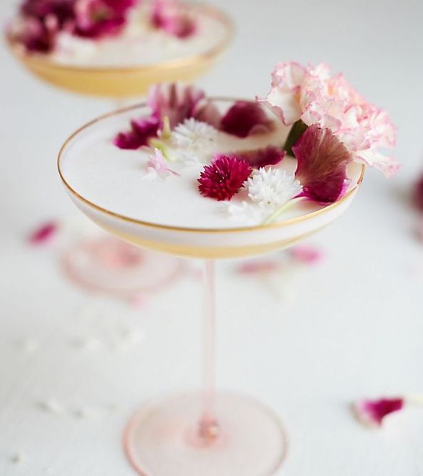 STYLECASTER | Virtual Party Theme Ideas | gilded rim coupe glass