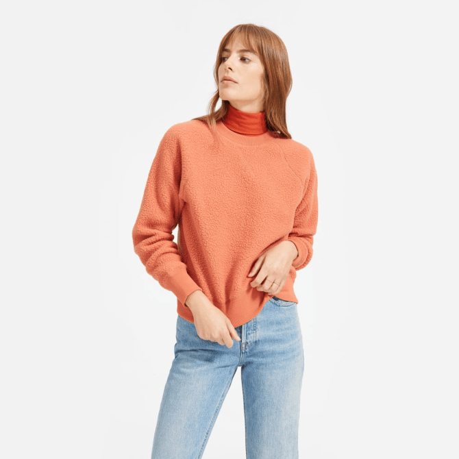 Everlane ReNew coral sweatshirt