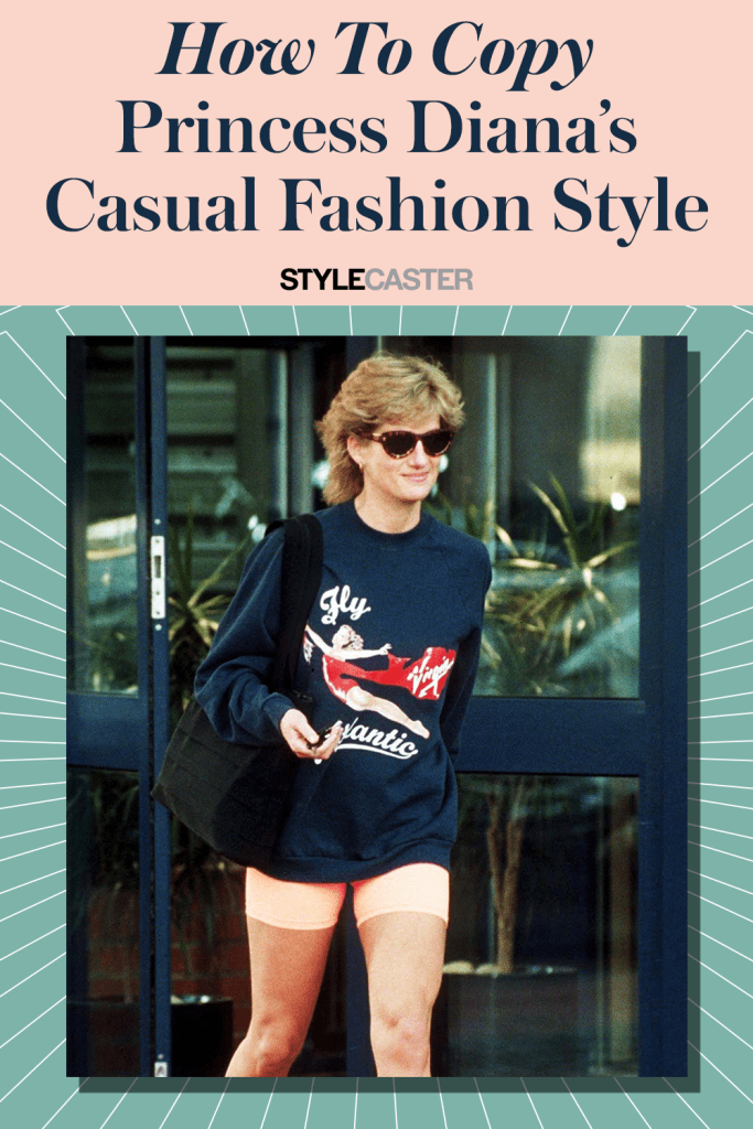 STYLECASTER | Princess Diana Casual Style | Princess Daina fashion |  Princess Diana photos | Princess Diana hair | Princess Diana outfits | Princess Diana fashion casual | Princess Diana street style | athleisure style | baddie outfit 