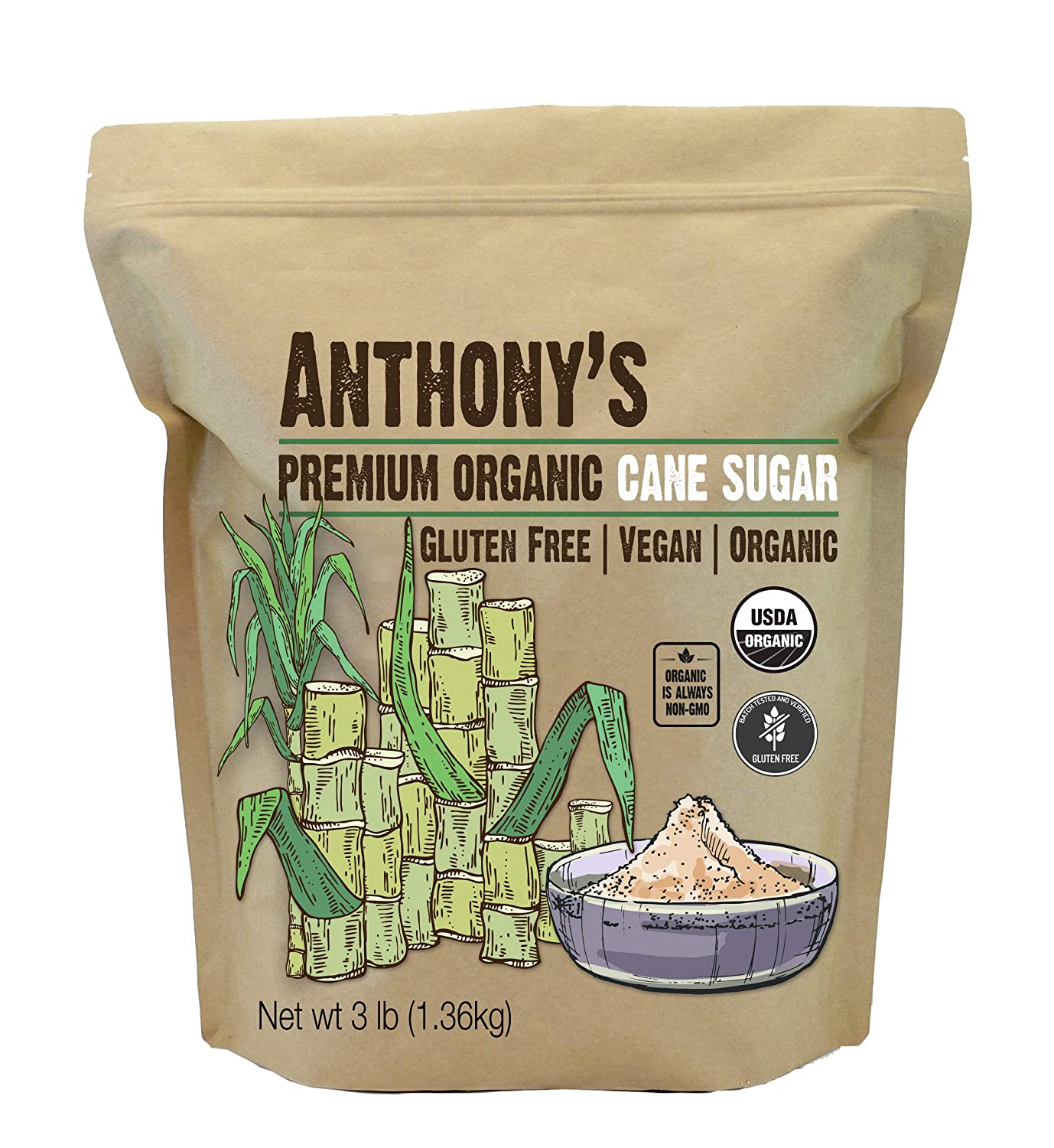 Anthony's cane sugar amazon