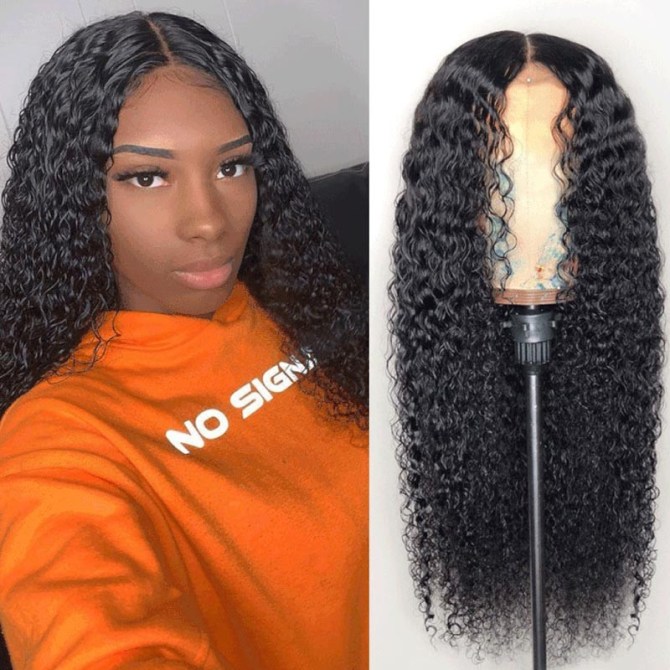 BeautyForever 13x4 Pre-Plucked Lace Frontal Wigs Jerry Curl