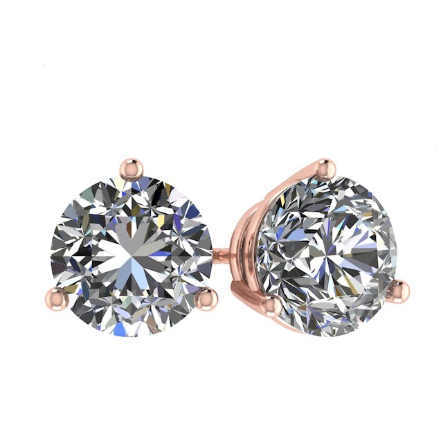 NANA 14k Gold Post & Sterling Silver-Swarovski-Zirconia Earrings