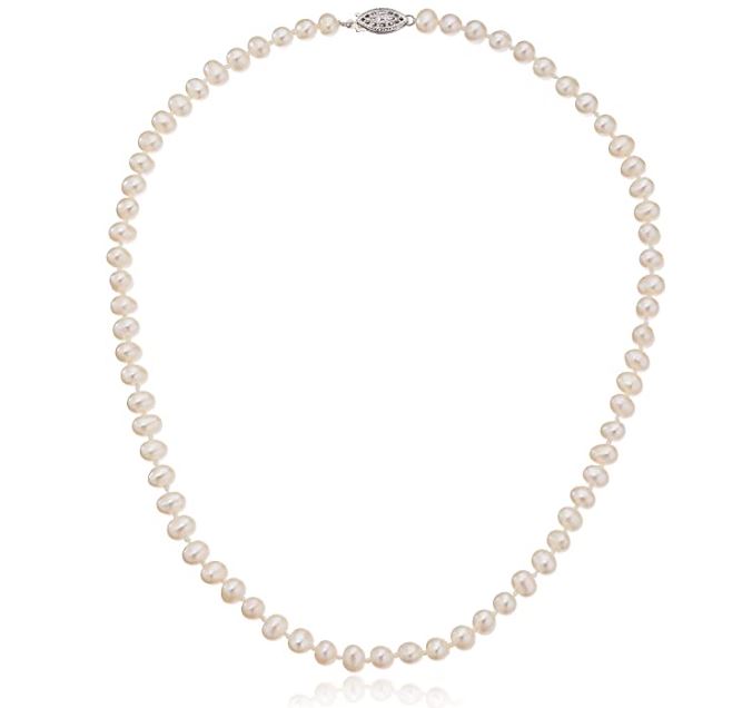GSI sterling pearl necklace amazon