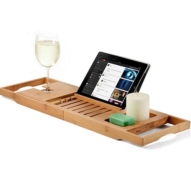 Premium Bamboo Bathtub Tray Caddy