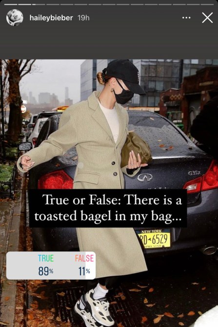 STYLECASTER | Hailey Bieber Bottega Bag