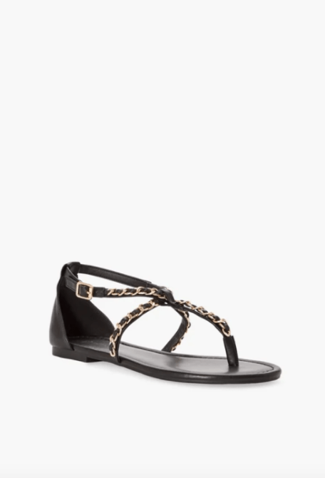 justfab letta chain sandal