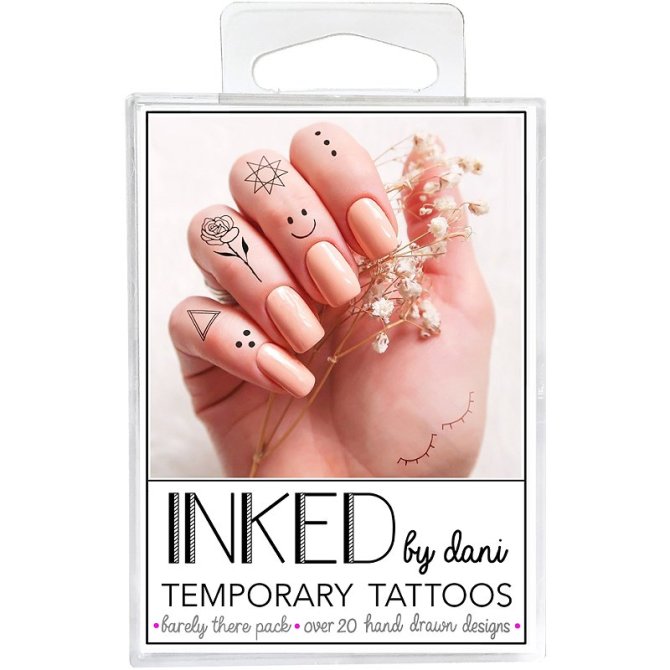 Inked by Dani Temporary Tattoos Barely There Pack