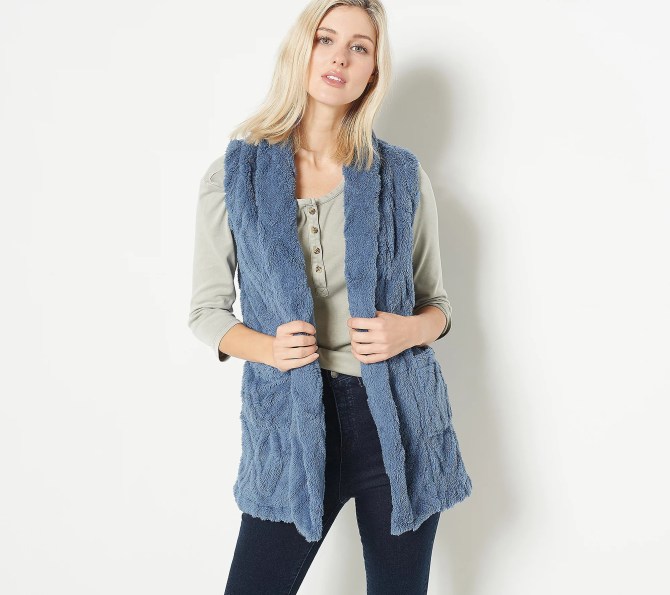 Koolaburra by Ugg Embossed Cozy Sherpa Fleece Vest