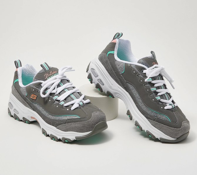 Skechers D'Lites Mesh Lace Up Sneakers