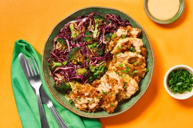 Edamame & Cauliflower Fritters HelloFresh