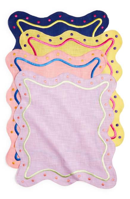 Embroidered Linen Placemats