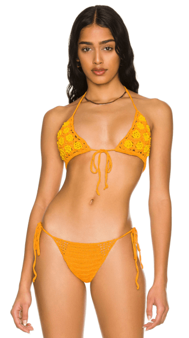 STYLECASTER | Dua Lipa Crochet Bikini