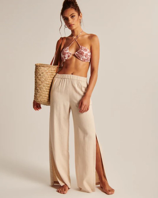 Cross Halter Triangle Bikini Top