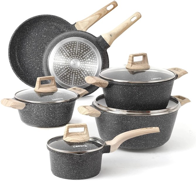 Carote Nonstick Granite Cookware Set Amazon