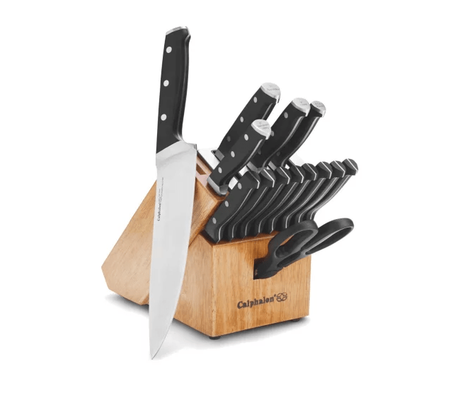 Calphalon Kitchen Knife Set with Self-Sharpening Block