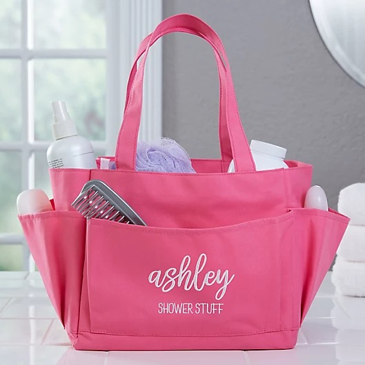 Scripty Name Embroidered Shower Caddy Bed Bath & Beyond