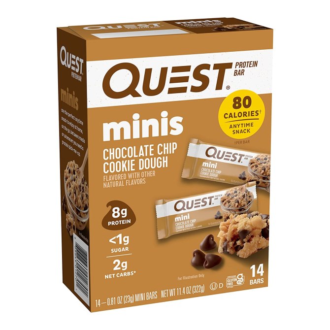 Quest Nutrition Mini Chocolate Chip Cookie Dough Protein Bars