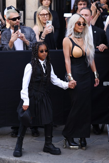 STYLECASTER | Kim Kardashian North West Matching Nose Chains