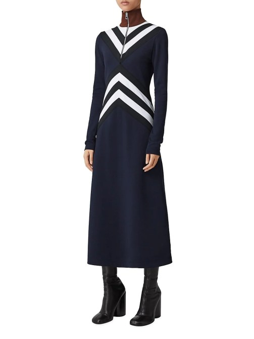 Burberry Lollie Colorblocked Turtleneck Midi-Dress Saks Fifth Avenue