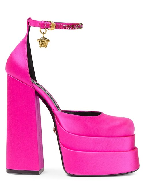 Versace Satin Platform Pumps