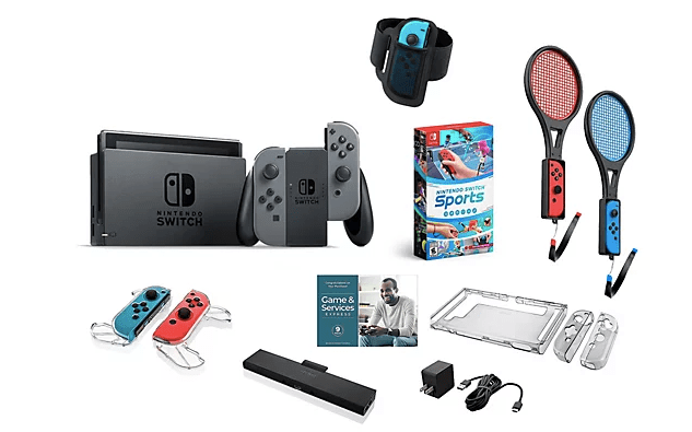Nintendo Switch with New Switch Sports Game, Voucher & Acc